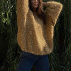 Pull Femme à Sequins en Mohair Lumière