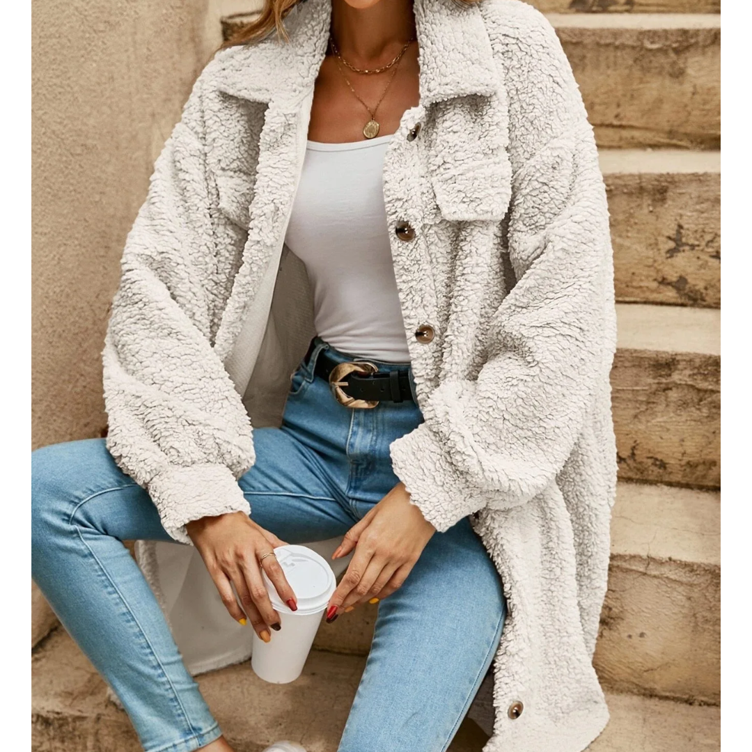 Aurore - Cardigan Long Manteau Confortable Élégant Femme