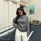 Pull Femme Col Semi-Montant