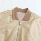 Veste Bomber Femme Courte à Manches Froncées