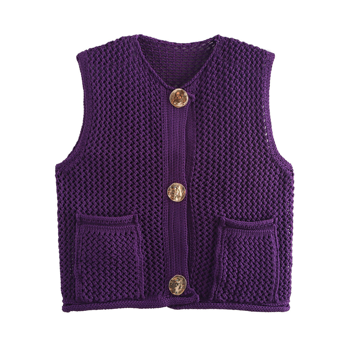 Gilet Court en Maille Chunky