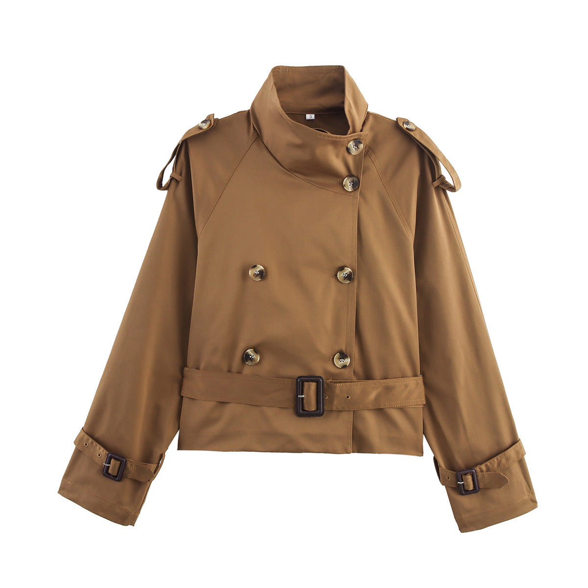Veste Trench Courte Polyvalente Ceinturée