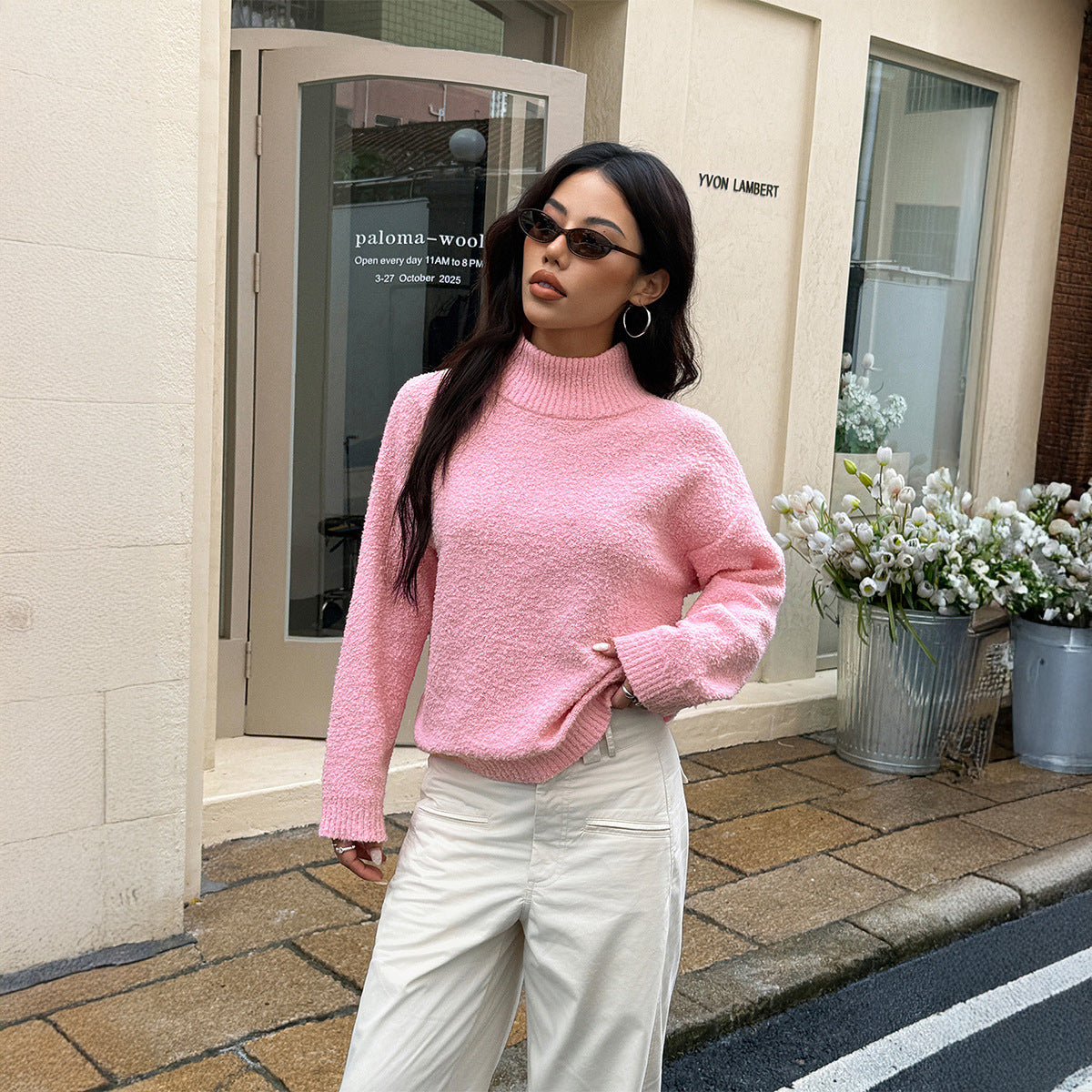 Pull Femme Col Semi-Montant