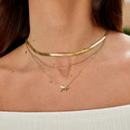 Minimalist Initial Necklace with Heart Charm