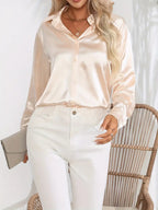 Camille | Blouse en Satin Élégante Tendance Chic