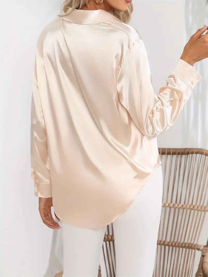 Camille | Blouse en Satin Élégante Tendance Chic