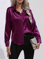 Camille | Blouse en Satin Élégante Tendance Chic