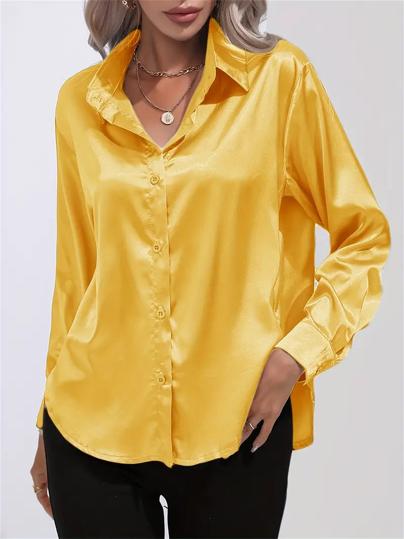 Camille | Blouse en Satin Élégante Tendance Chic