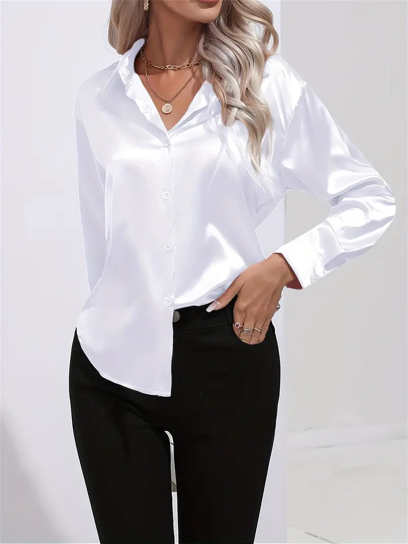 Camille | Blouse en Satin Élégante Tendance Chic