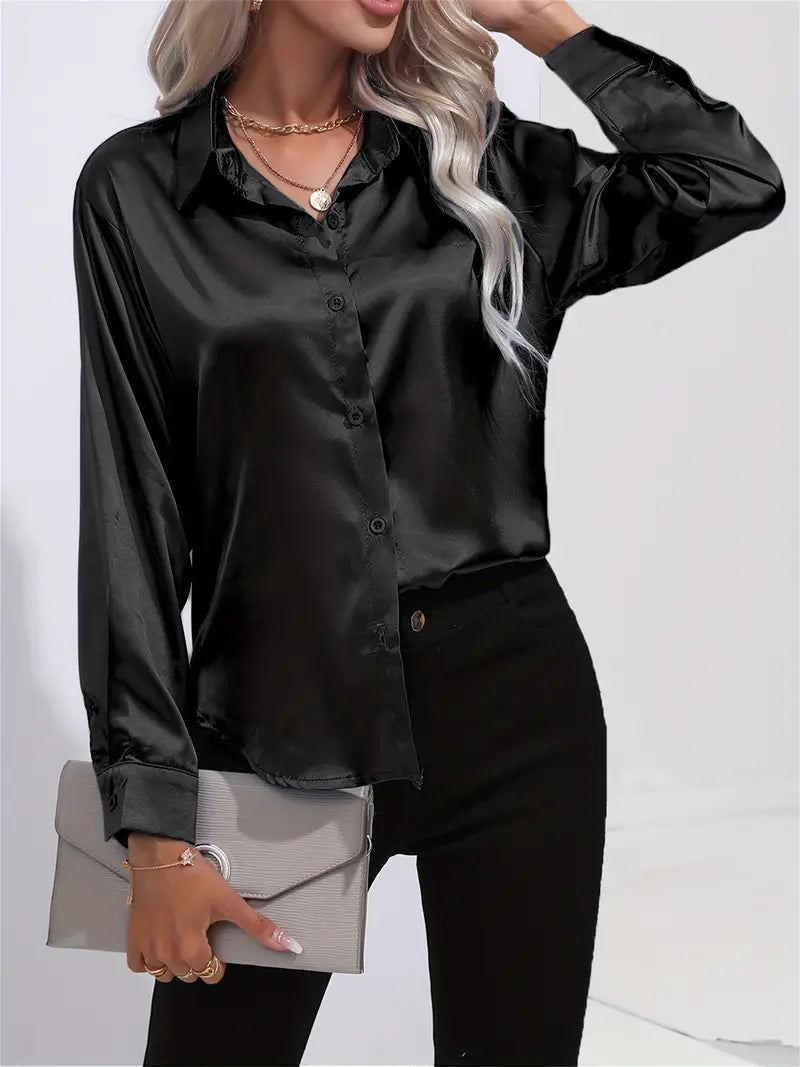 Camille | Blouse en Satin Élégante Tendance Chic