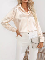 Camille | Blouse en Satin Élégante Tendance Chic