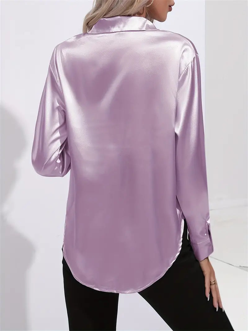 Camille | Blouse en Satin Élégante Tendance Chic