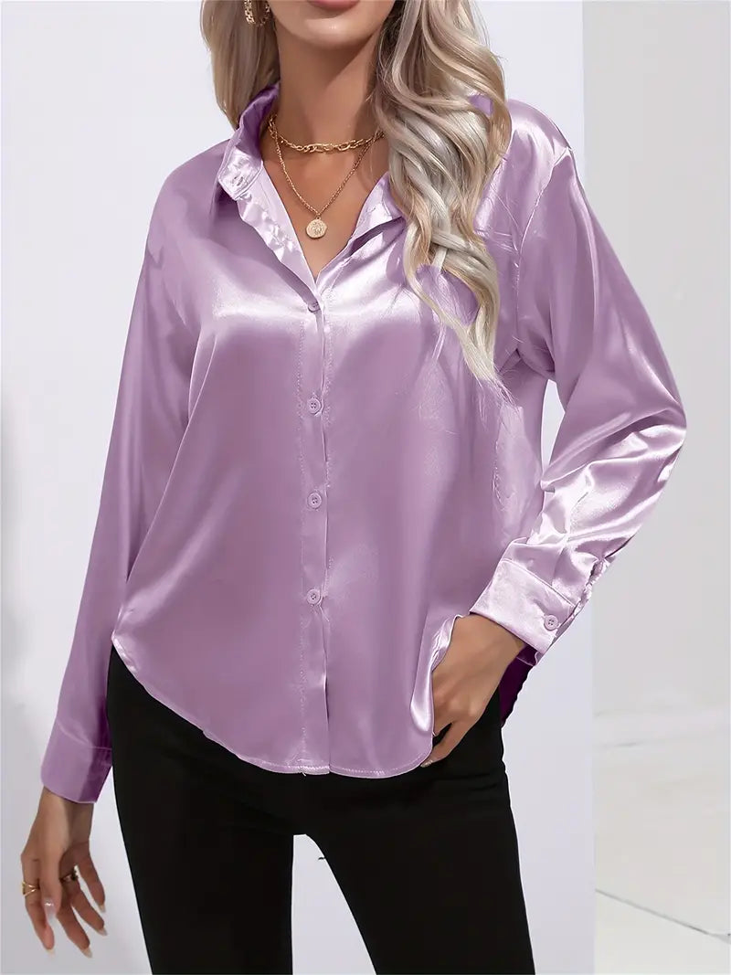 Camille | Blouse en Satin Élégante Tendance Chic