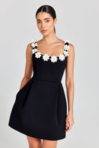 Camille | Robe Mini d'Été Appliqué Floral Tendance Élégant