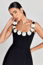 Camille | Robe Mini d'Été Appliqué Floral Tendance Élégant