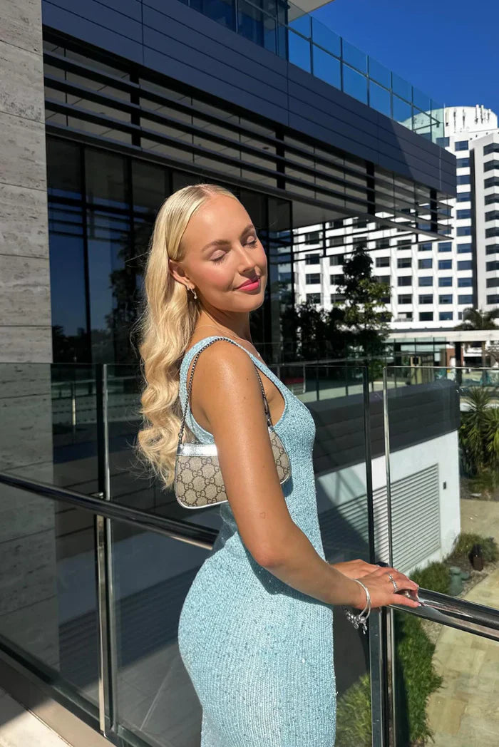 Léa | Robe Maxi à Sequins Tendance Été Élégant