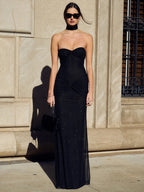 Léa | Robe Maxi Shimmer Tendance Élégante