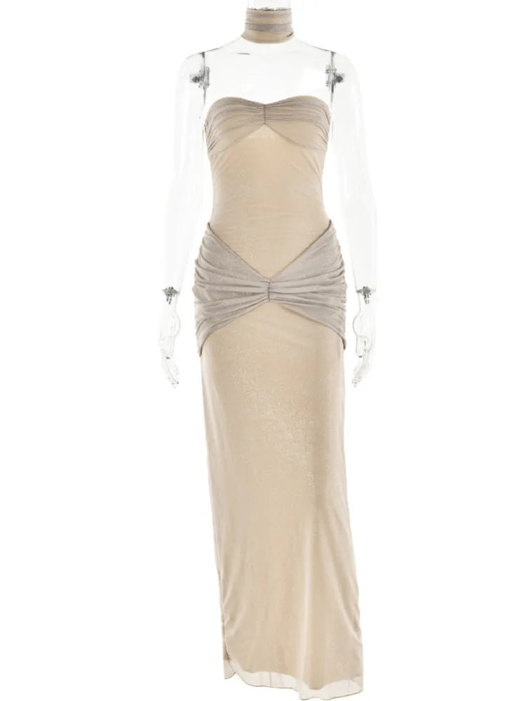 Léa | Robe Maxi Shimmer Tendance Élégante