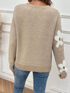 Camille | Pull en Maille Col Rond Tendance Élégant