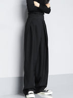 Pantalons à Taille Velcro Tendance à Jambes Larges