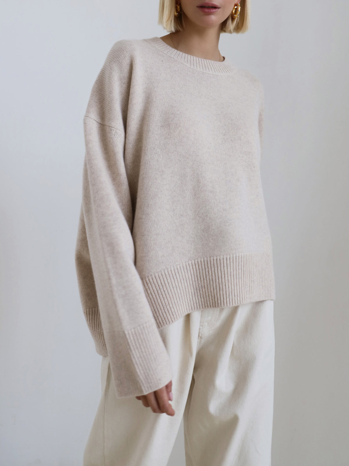 Clara | Pull Oversize à Col Rond Tendance Élégant
