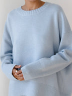 Clara | Pull Oversize à Col Rond Tendance Élégant