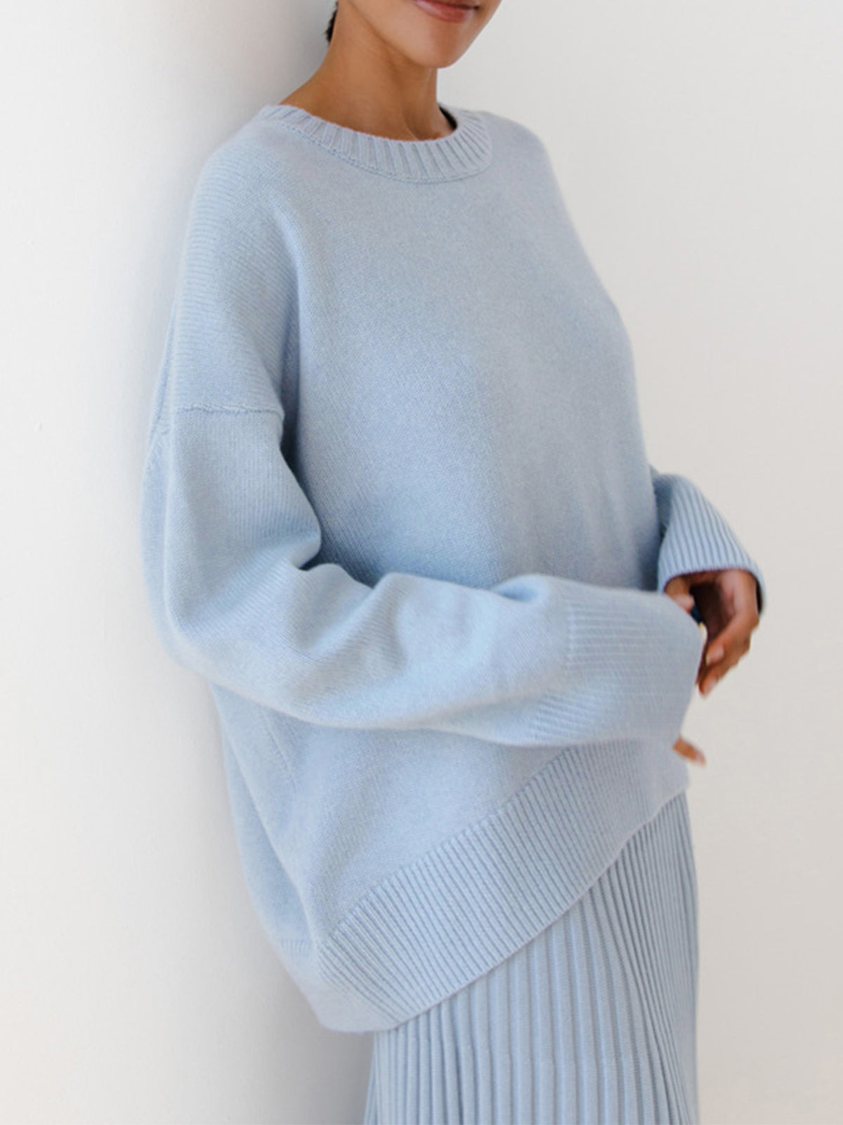 Clara | Pull Oversize à Col Rond Tendance Élégant