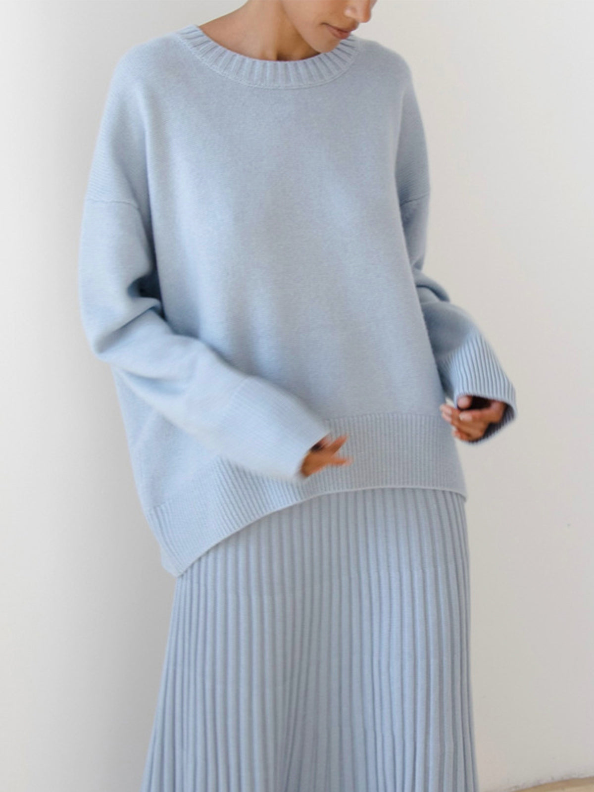 Clara | Pull Oversize à Col Rond Tendance Élégant
