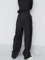 Pantalons à Taille Velcro Tendance à Jambes Larges