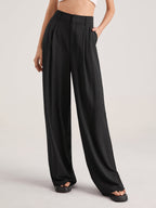 Pantalon Large Taille Haute Tendance Printemps