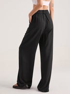 Pantalon Large Taille Haute Tendance Printemps