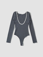 Amélie | Body Rayé Dos Nu Tendance Effortless