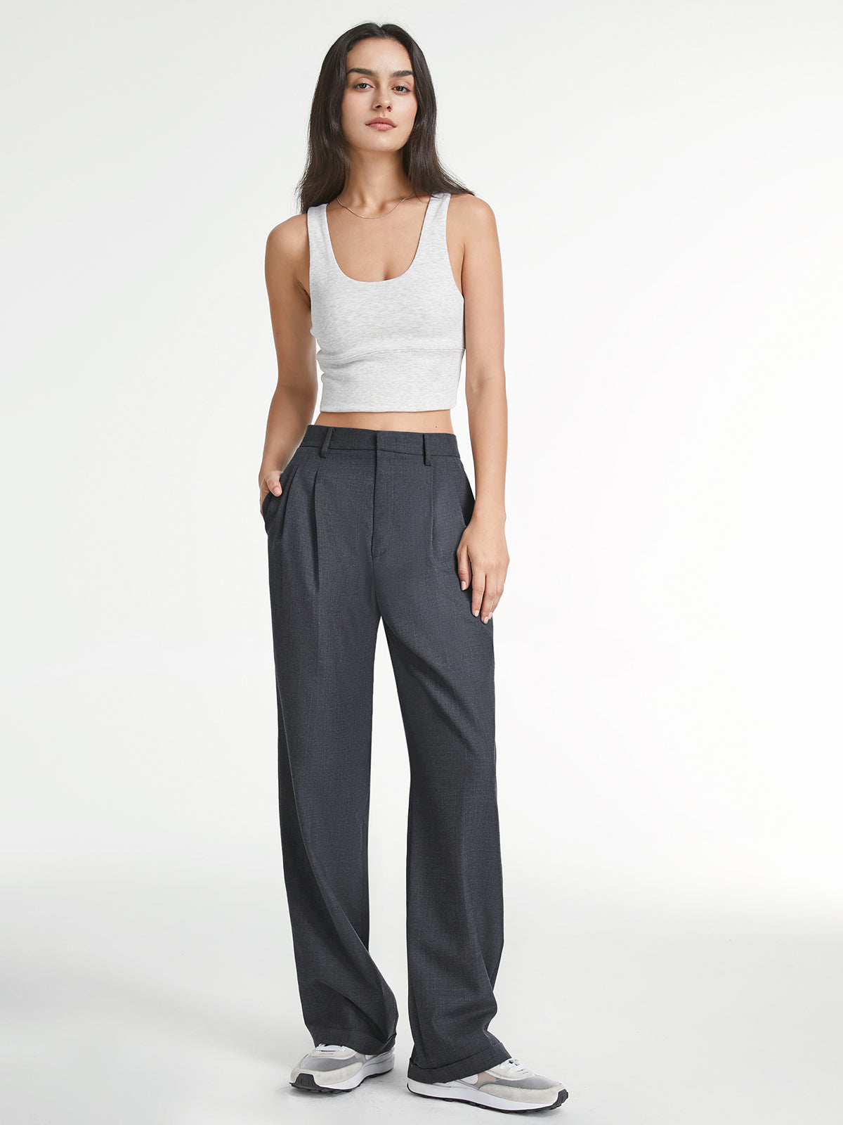 Pantalons Habillés Droits Tendance pour Printemps