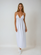 Camille | Robe Maxi Cocktail Coton Tendance Élégant