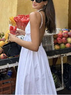 Camille | Robe Maxi Cocktail Coton Tendance Élégant