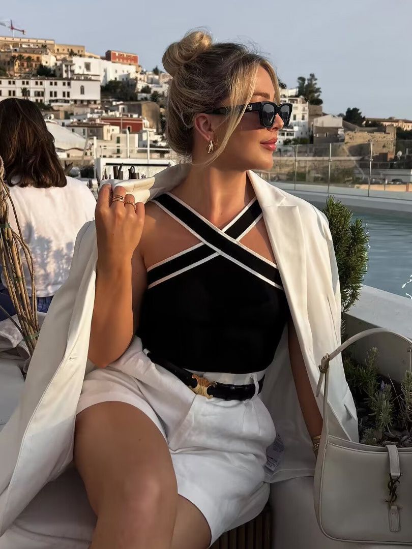 Claire | Débardeur Croisé Tendance Printanier Élégant