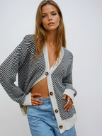 Camille | Cardigan à Boutons Contrastés Tendance Printanier