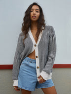 Camille | Cardigan à Boutons Contrastés Tendance Printanier