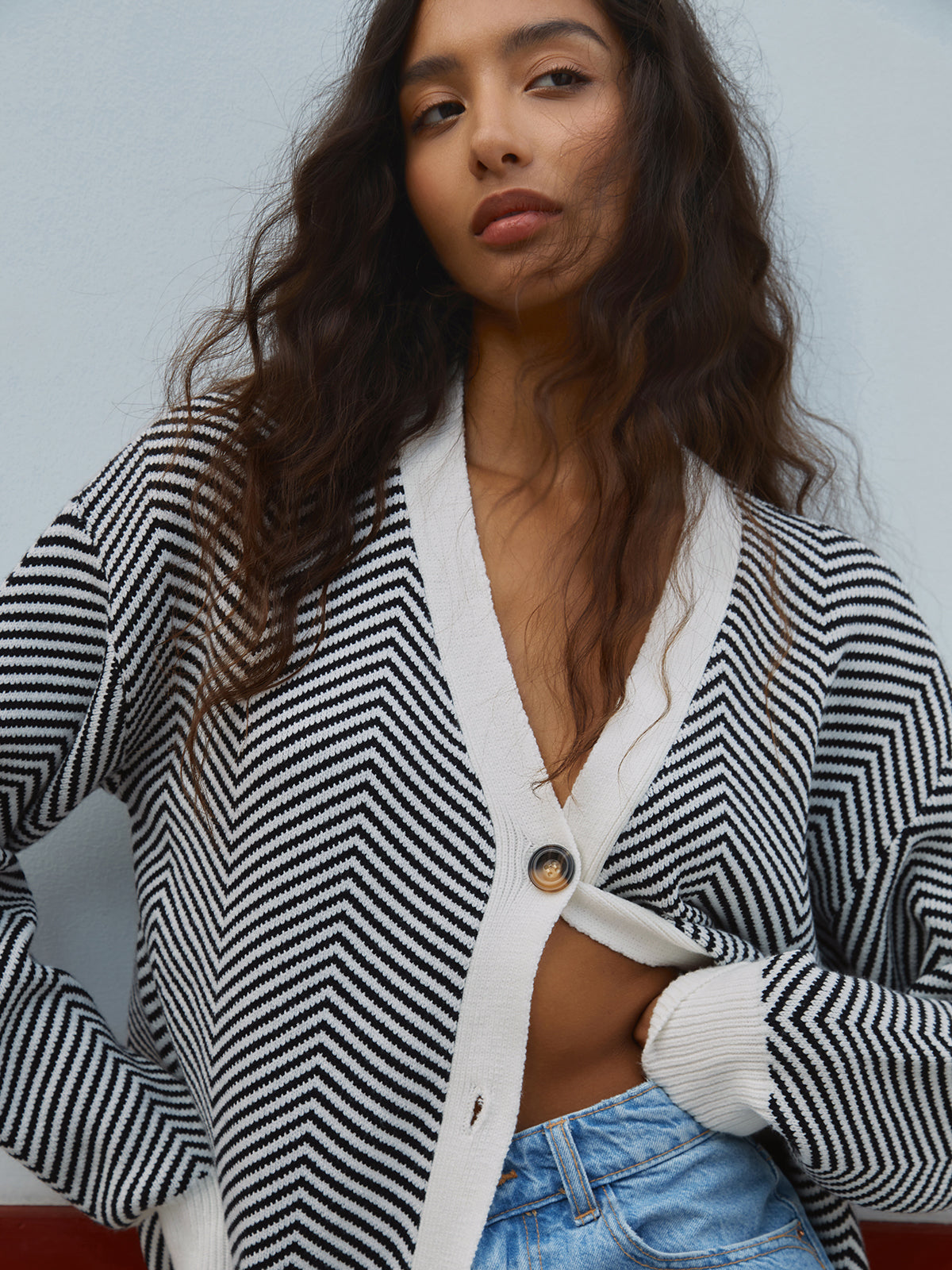 Camille | Cardigan à Boutons Contrastés Tendance Printanier
