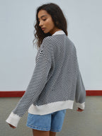Camille | Cardigan à Boutons Contrastés Tendance Printanier