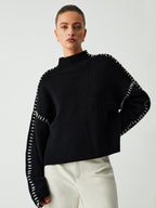 Emma | Pull Oversize Col Montant Tendance Élégant