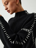 Emma | Pull Oversize Col Montant Tendance Élégant