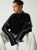 Emma | Pull Oversize Col Montant Tendance Élégant