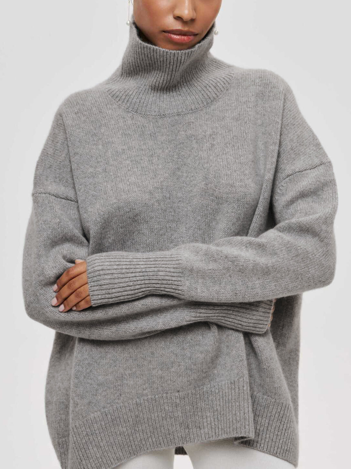Emma | Pull Oversize à Col Roulé Tendance Élégant