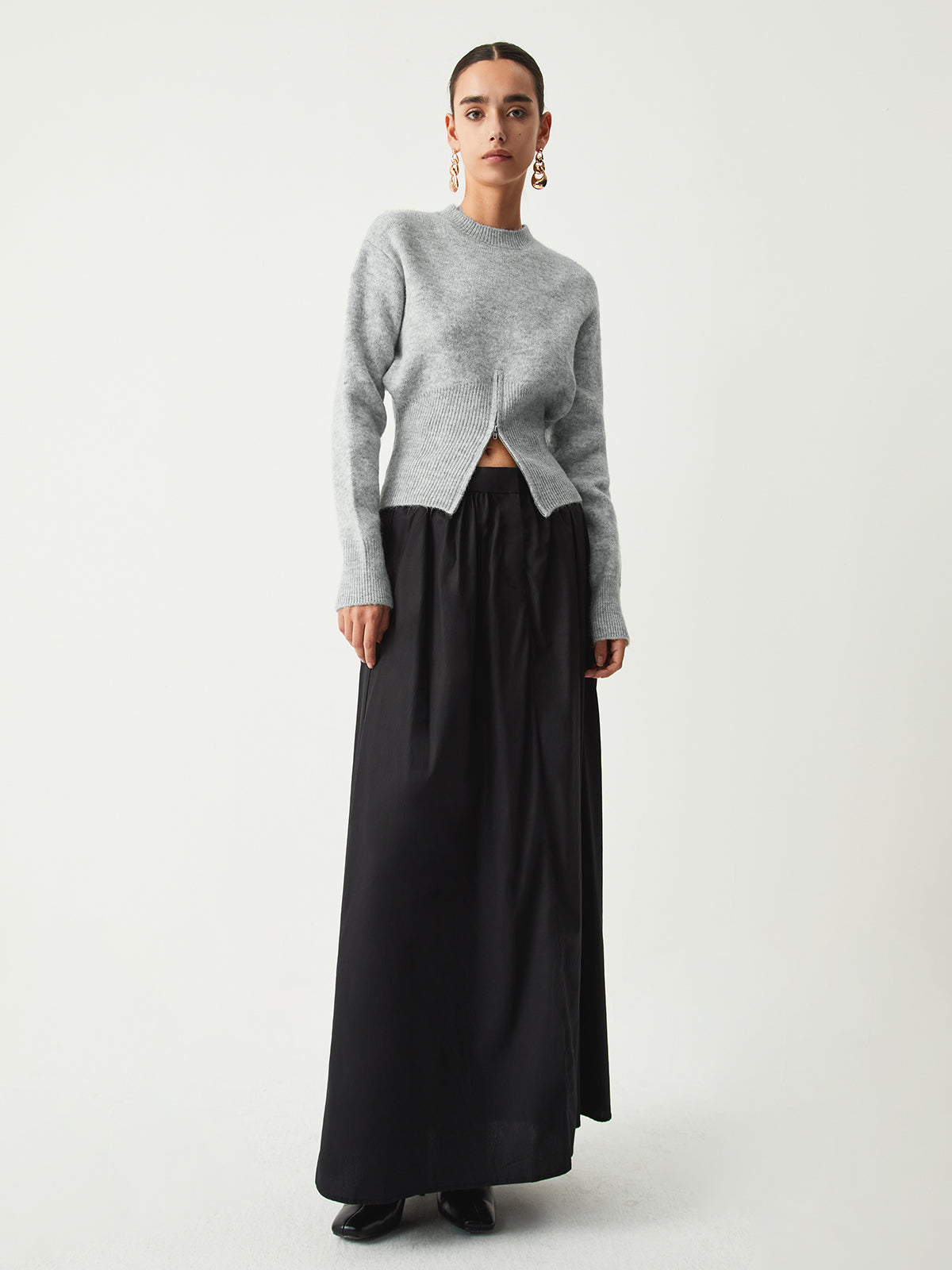 Camille | Pull Tricot Mi-Zip Tendance Printanier