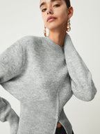 Camille | Pull Tricot Mi-Zip Tendance Printanier