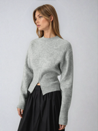 Camille | Pull Tricot Mi-Zip Tendance Printanier