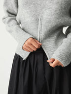 Camille | Pull Tricot Mi-Zip Tendance Printanier