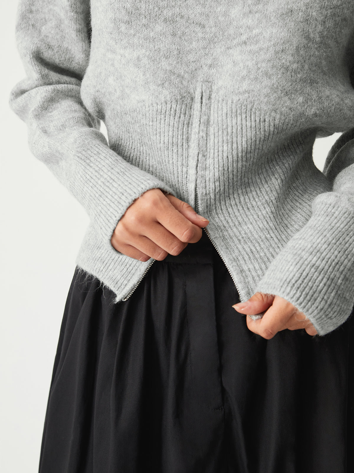 Camille | Pull Tricot Mi-Zip Tendance Printanier