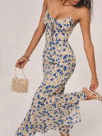 Chloé | Robe Maxi à Bretelles Spaghetti Tendance Élégant